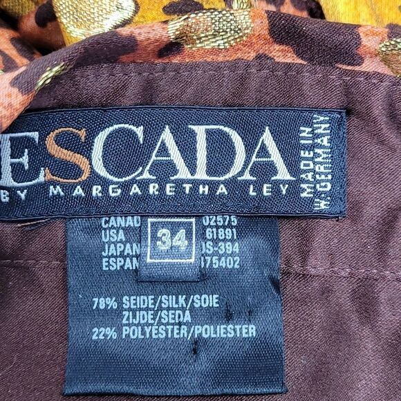 ESCADA BY MARGARETHA LEV 💯%SILK TOP SIZE 34 NWOT - Picture 7 of 7